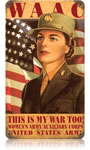 "WAAC Woman" Vintage Metal Sign